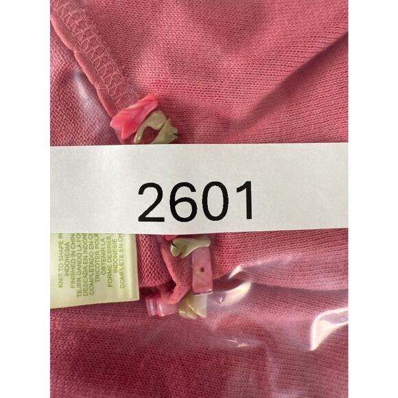 Sigrid Olsen Size XL Beaded Boat Neck Sleeveless Tank Top Pink Pullover Cotton - Picture 8 of 8